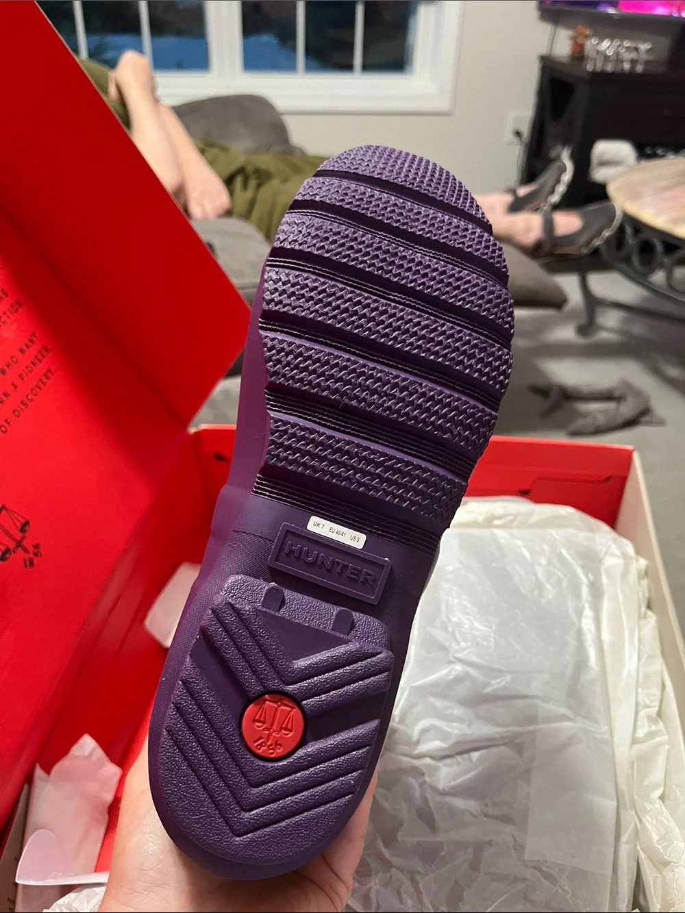 Hunter branded boots